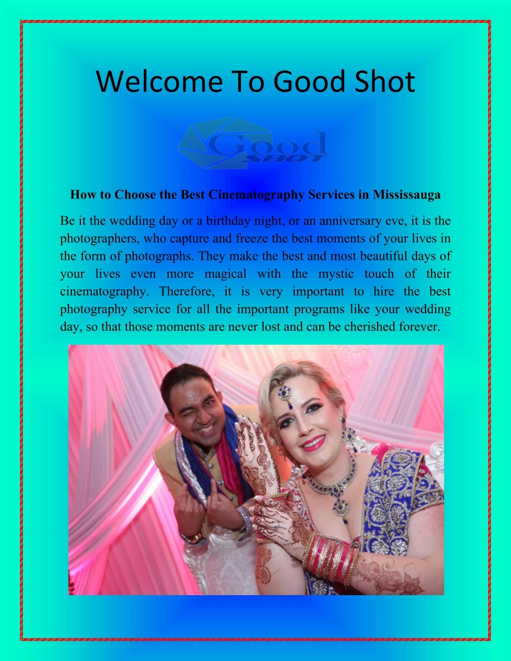 welcome to good shot