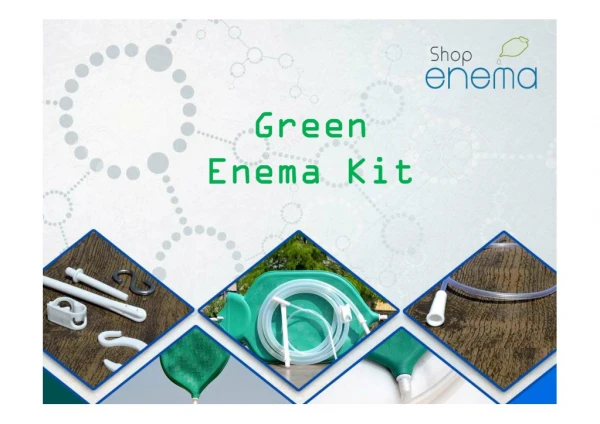 2 quart Complete Rubber Enema Bag Kit Green