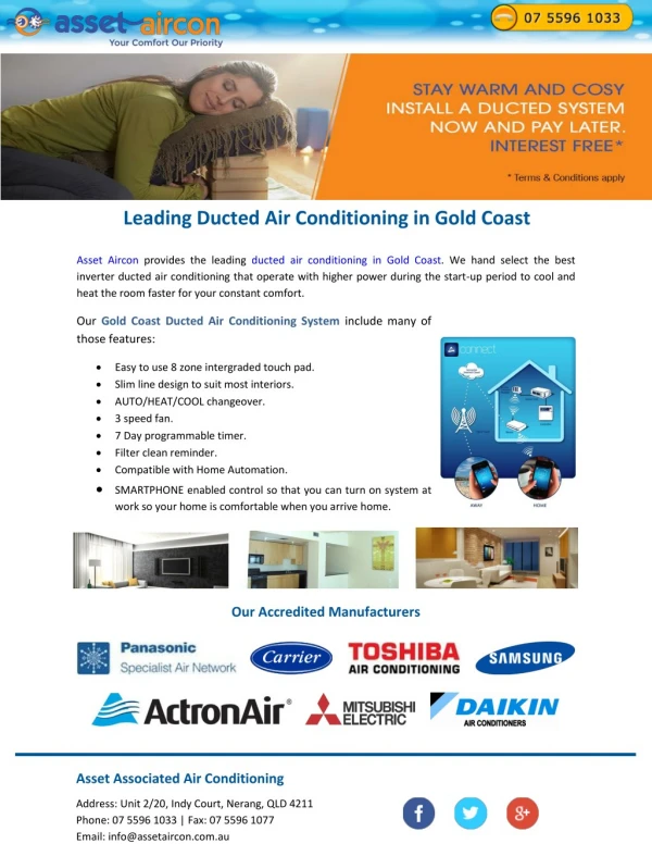 Leading Ducted Air Conditioning in Gold Coast