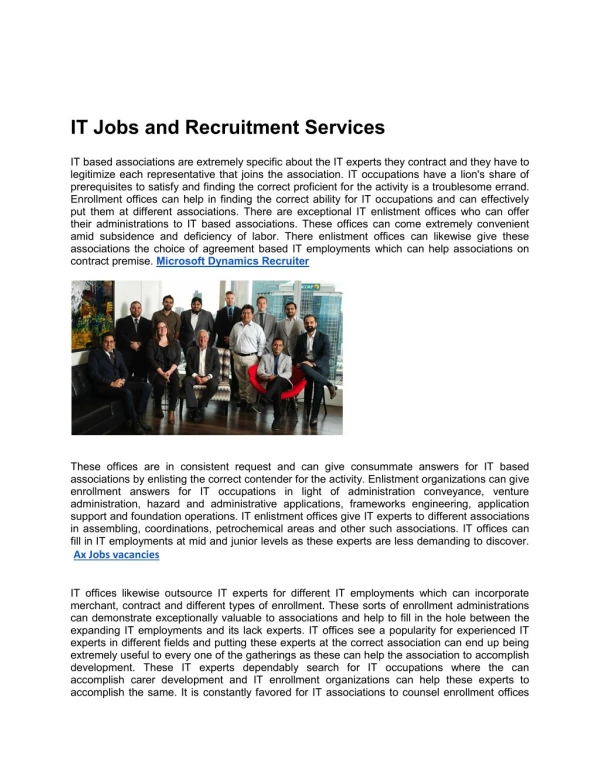 Microsoft Dynamics Recruitment - DFSM Recruitment