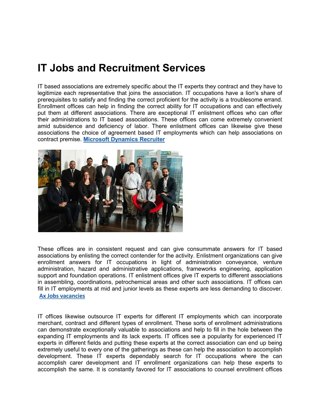 it jobs and recruitment services