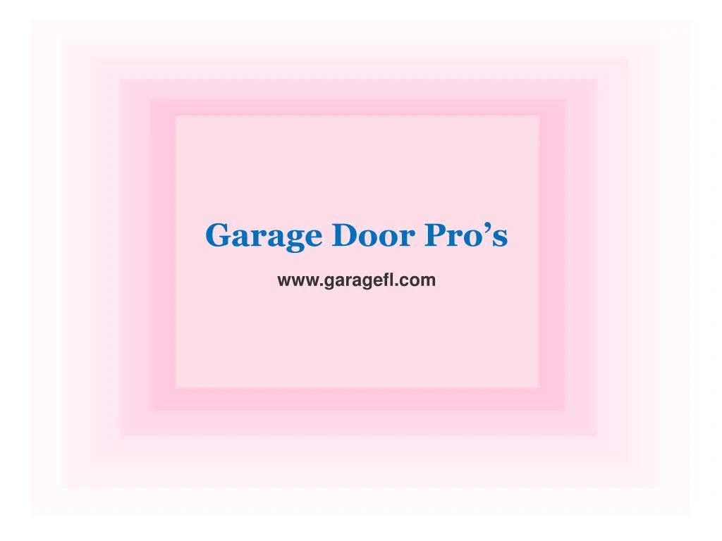 garage door pro s