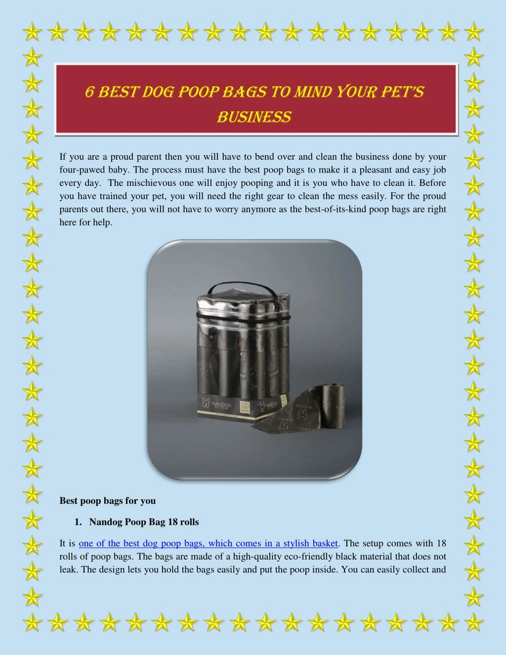 6 best dog poop bags to mind your pet s business