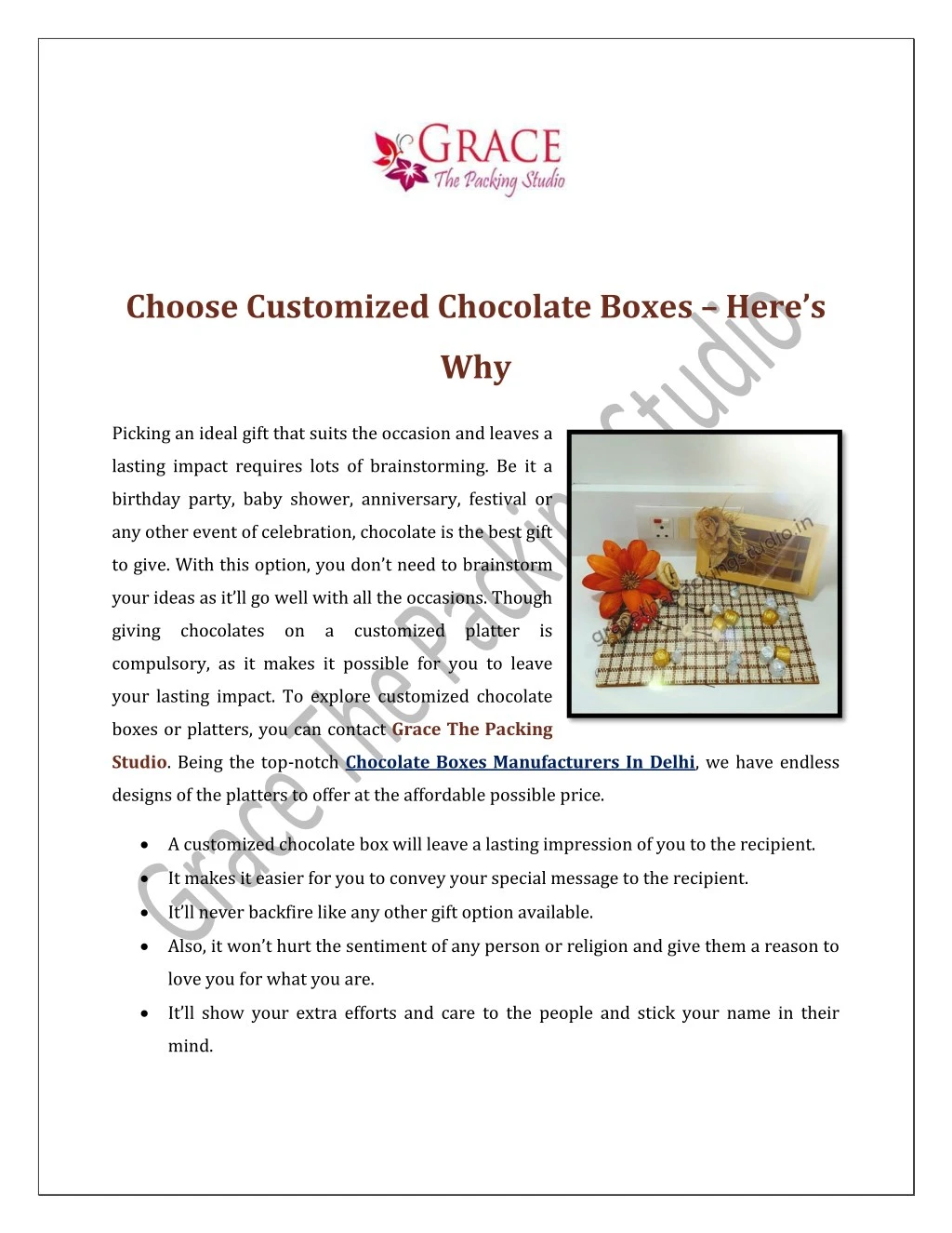 choose customized chocolate boxes here s