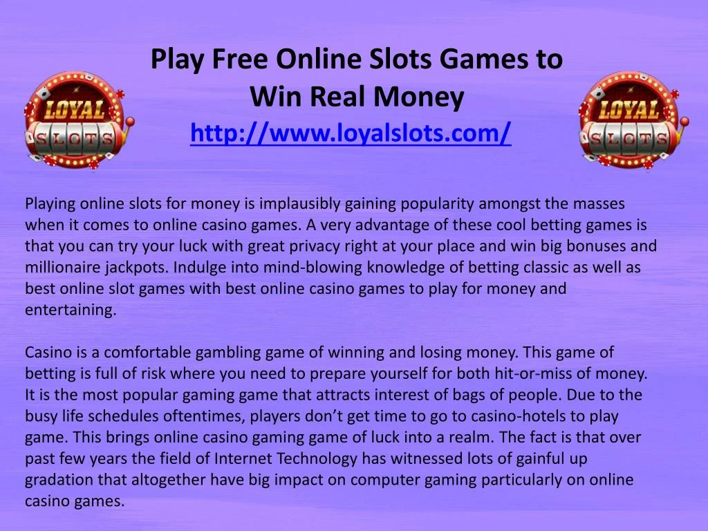 play free online slots games to win real money