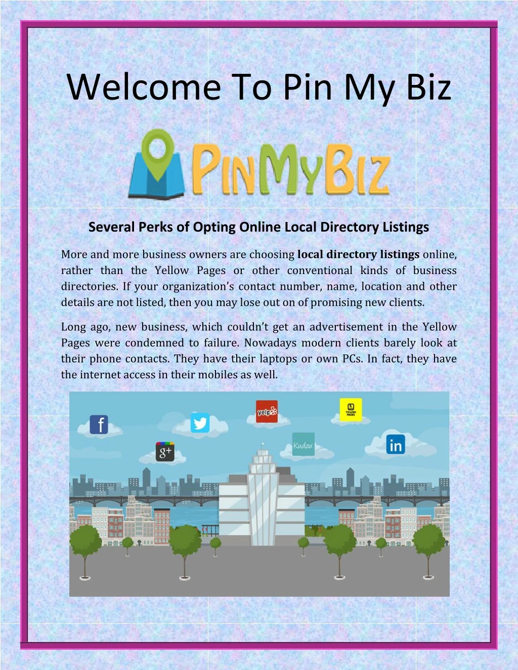 welcome to pin my biz