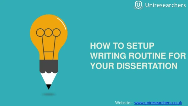 How to setup writing routine for your dissertation?