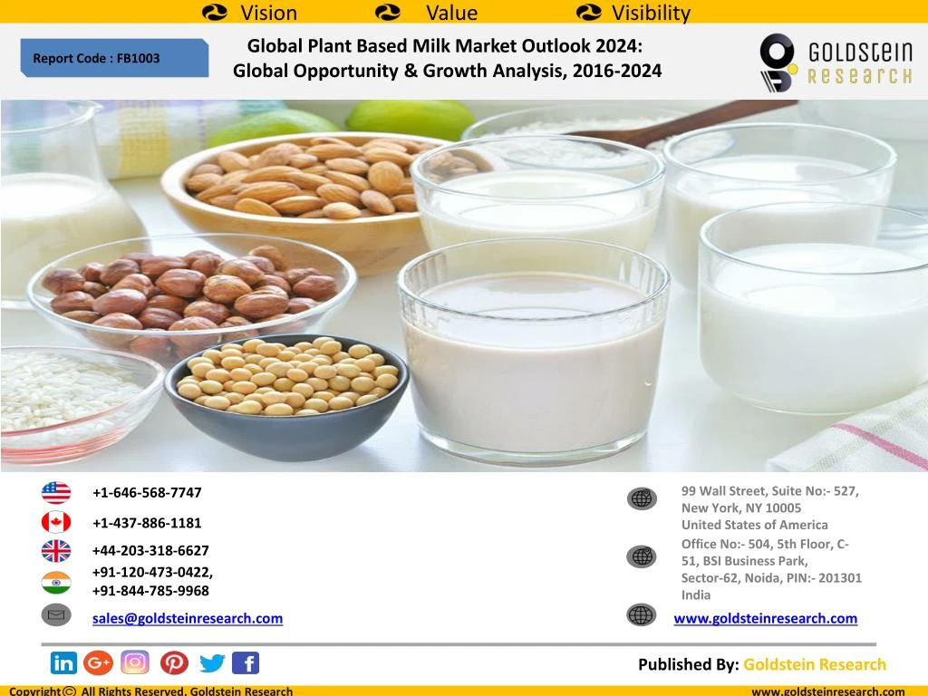 global plant based milk market outlook 2024