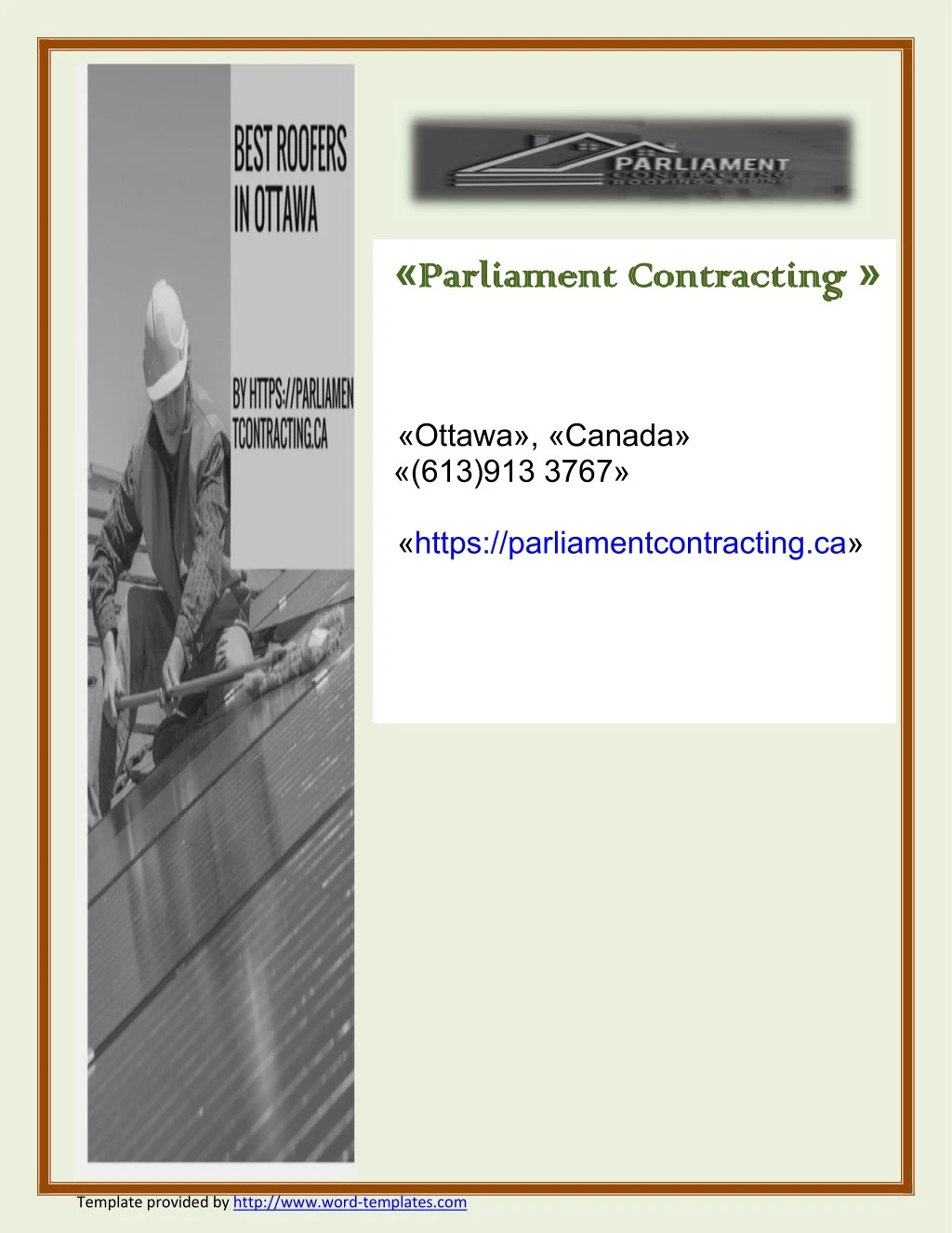 parliament parliament contracting