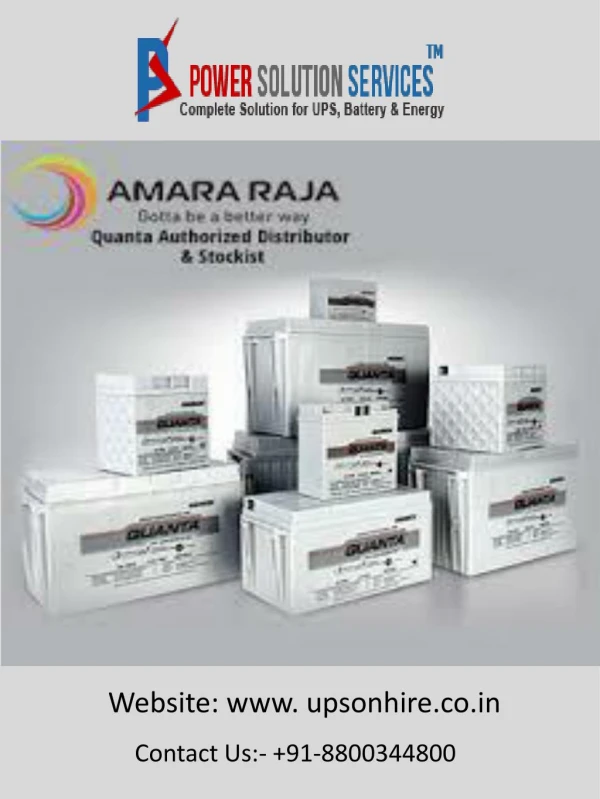 Amaron Battery Dealer Ghaziabad-Power Solution Services