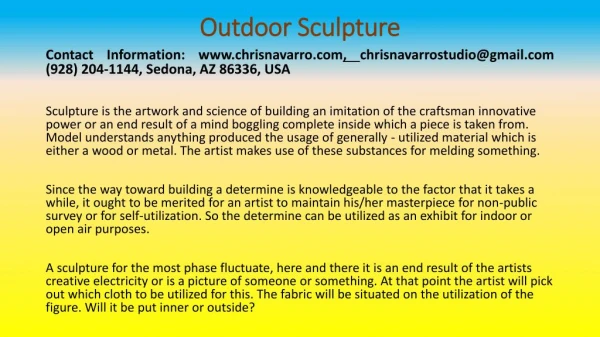 The Hidden Agenda of Outdoor Sculpture