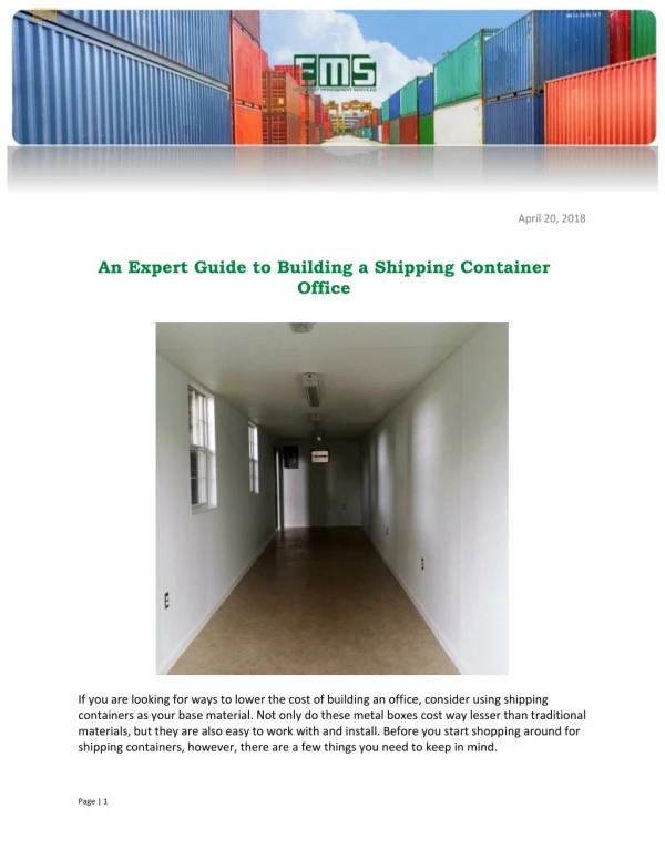 An Expert Guide to Building a Shipping Container Office