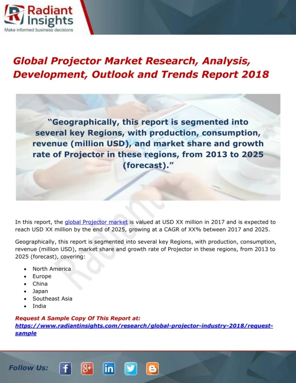 Global projector market research, analysis, development, outlook and trends report 2018