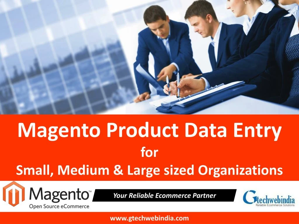 magento product data entry for small medium large