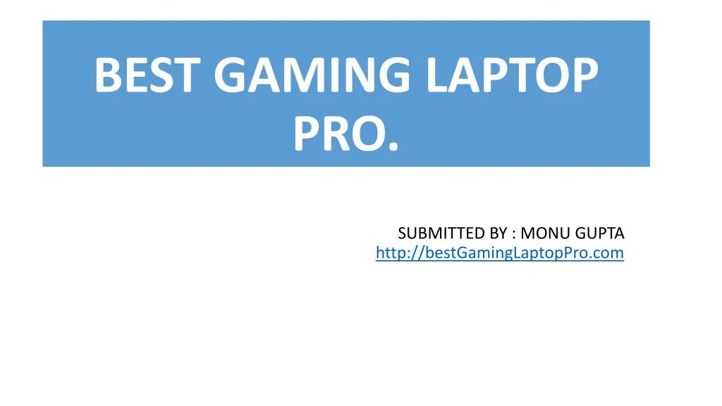 best gaming laptop pro