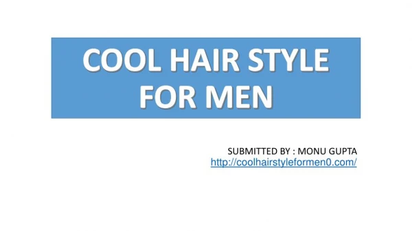 HAIR STYLE FOR MEN