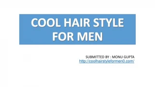 HAIR STYLE FOR MEN - slide 1