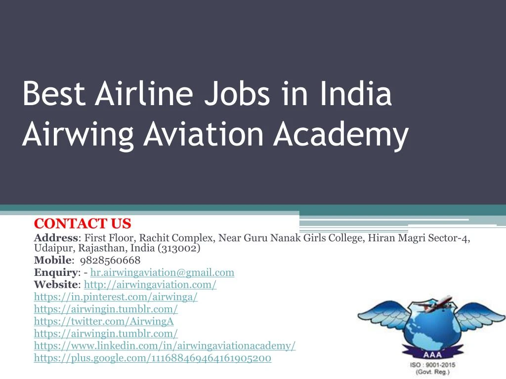 best airline jobs in india airwing aviation academy