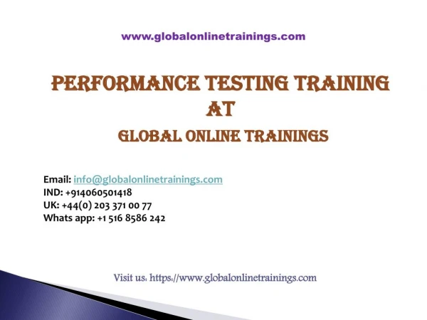 oracle performance testing online ppt download for free