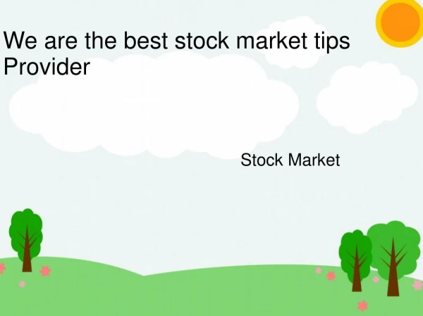 Stock market tips