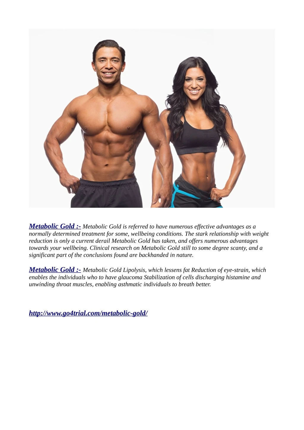 metabolic gold metabolic gold is referred to have