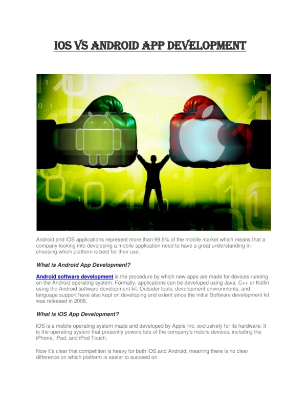 ios Vs Android App Developement