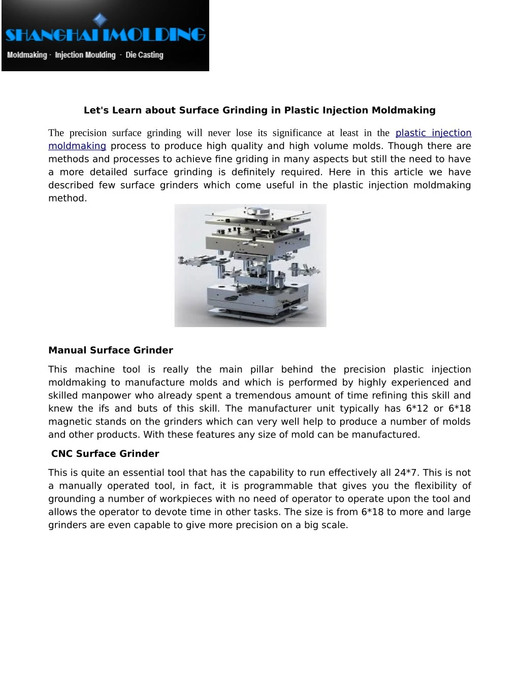 let s learn about surface grinding in plastic