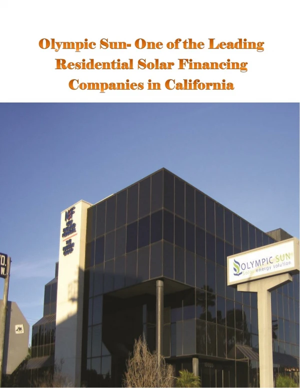 Residential Solar Financing Companies