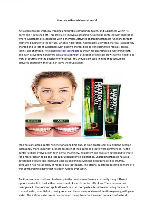 charcoal toothpaste