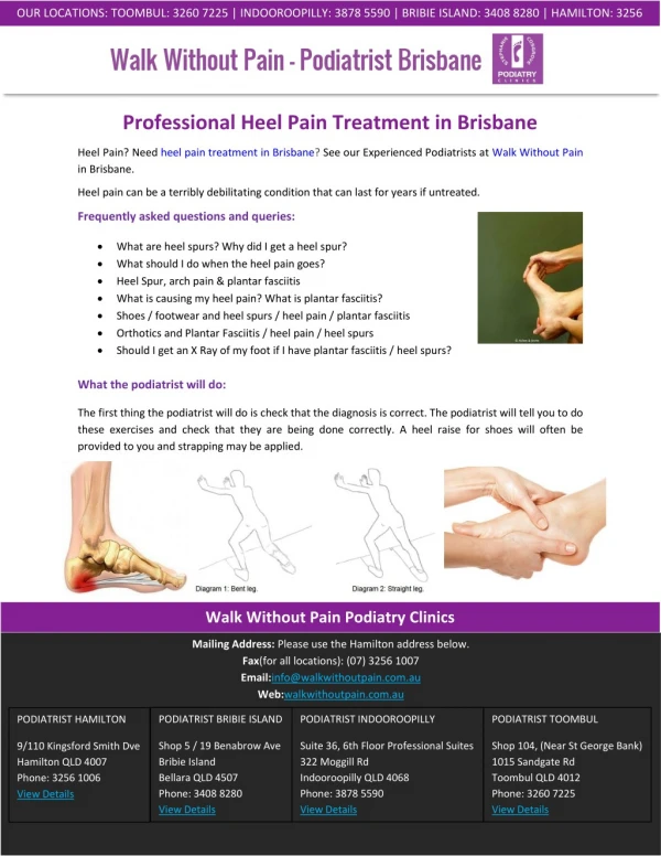 Professional Heel Pain Treatment in Brisbane