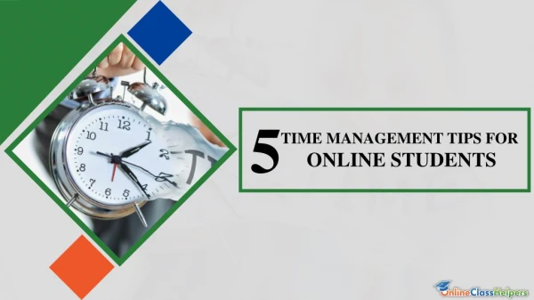 Online Class Help: 5 Tips for Time Management