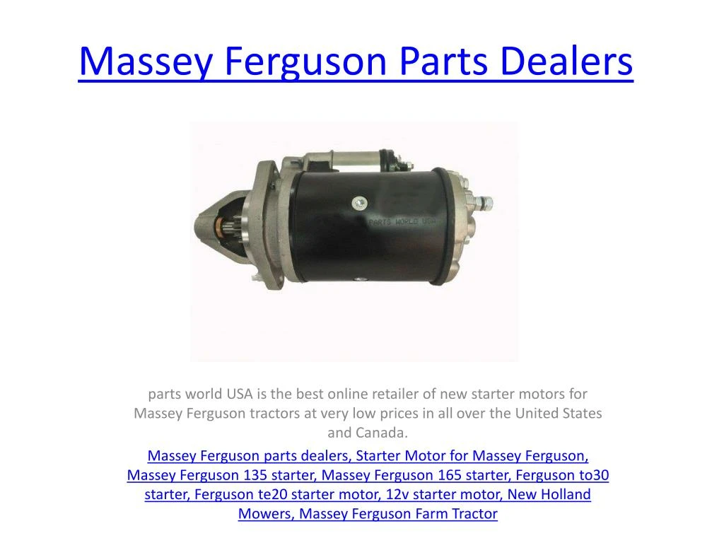 massey ferguson parts dealers