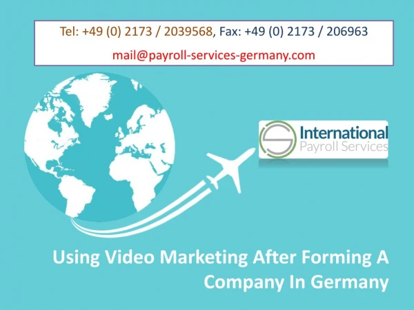 Using Video Marketing After Forming A Company In Germany