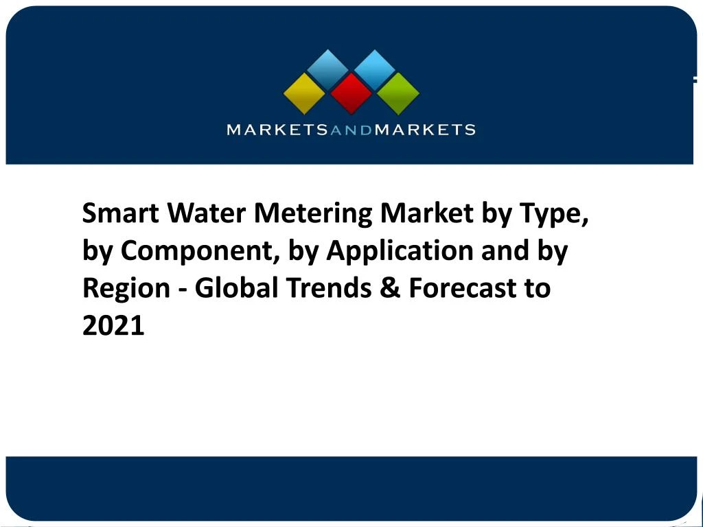 smart water metering market by type by component