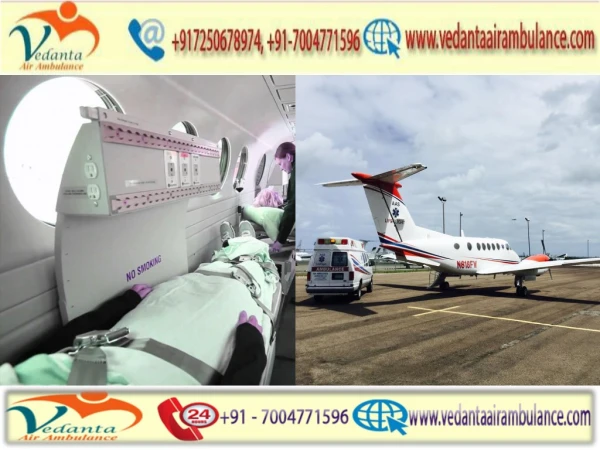 Get Air Ambulance with full Advanced Medical Equipment from Patna to Delhi by Vedanta Air Ambulance