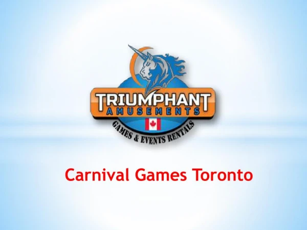 Carnival Games Toronto