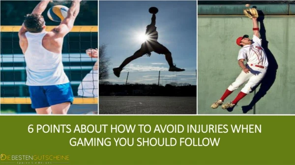 6 Points about How to Avoid Injuries When Gaming You Should Follow