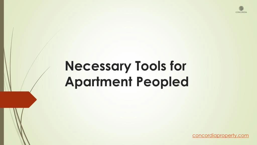 necessary tools for apartment peopled