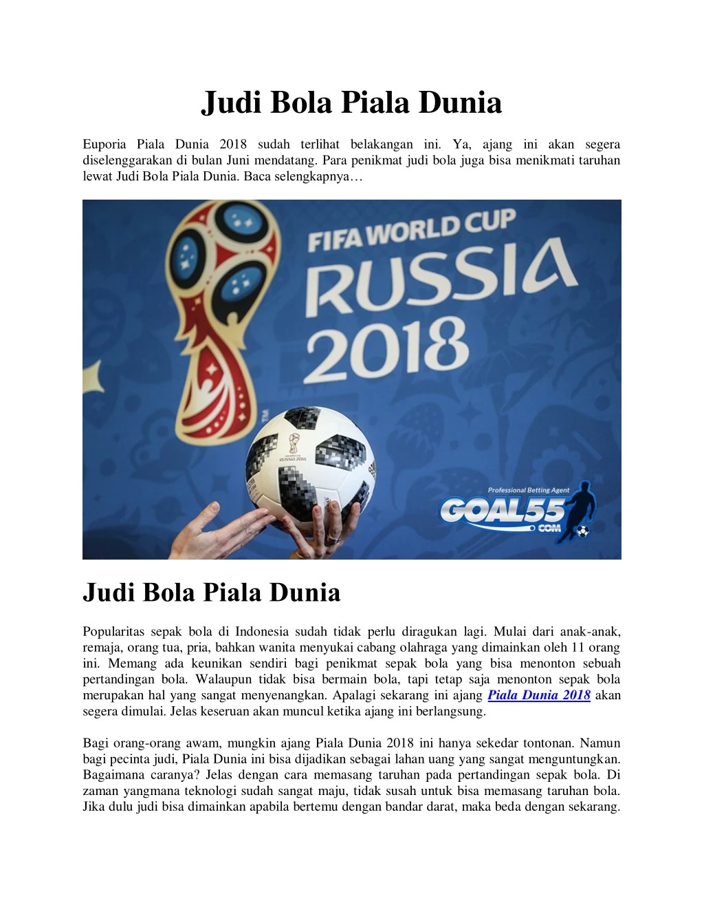 judi bola piala dunia