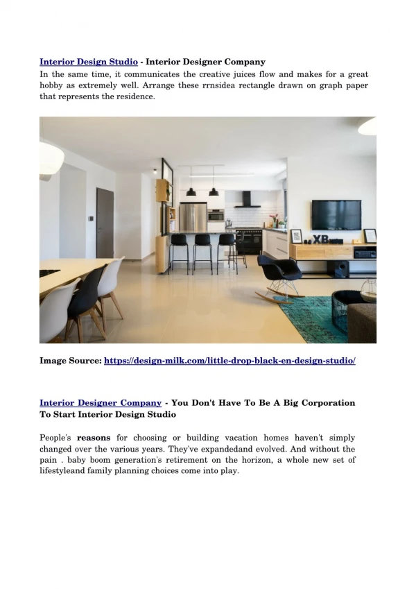 Interior Design Studio - Interior Designer Company