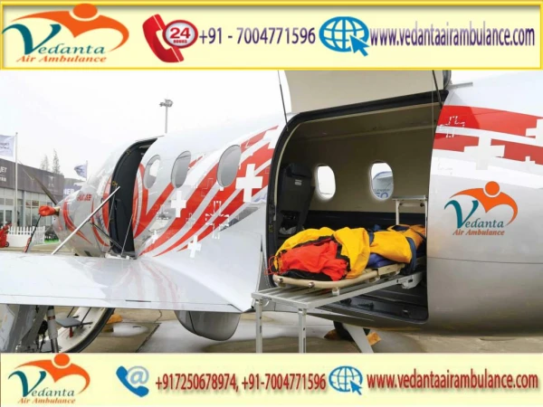 Vedanta Air Ambulance from Guwahati to Delhi is 365 days Available