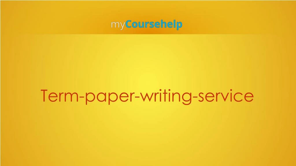 term paper writing service