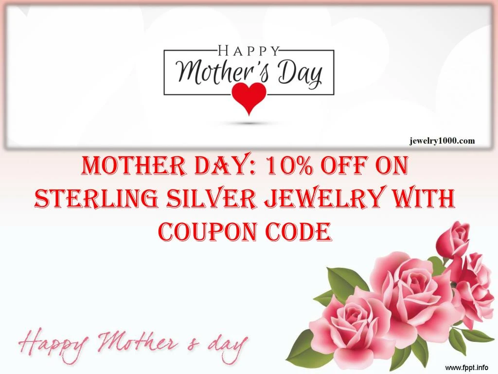 mother day 10 off on sterling silver jewelry with coupon code