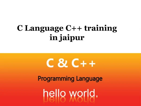 C language c training in jaipur cppinstitute.dzone.co.in
