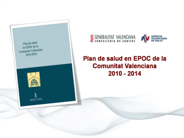 Plan de salud en EPOC de la Comunitat Valenciana 2010 - 2014