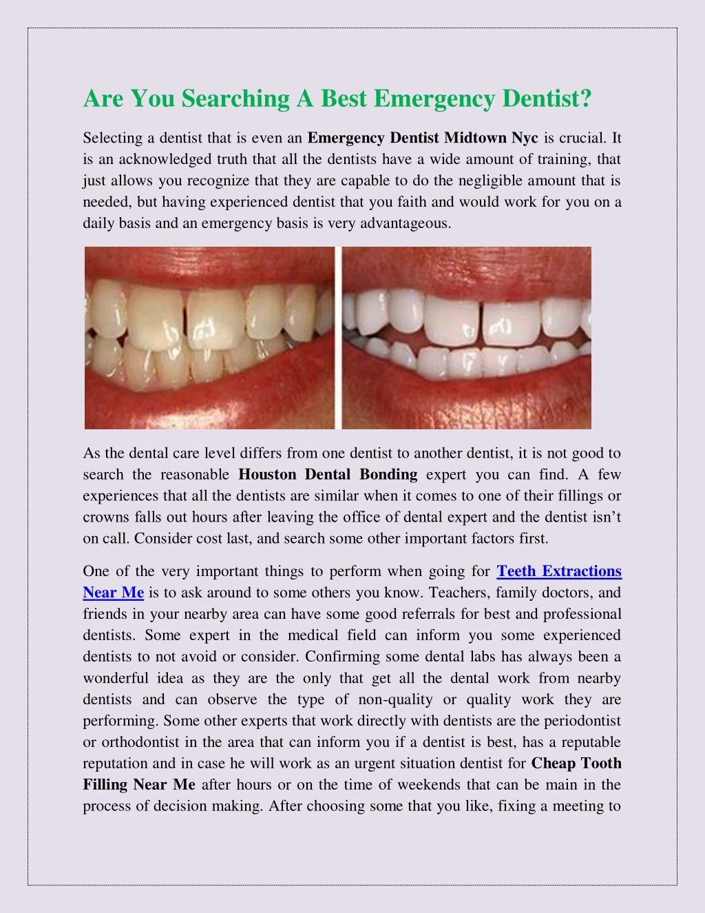 are you searching a best emergency dentist