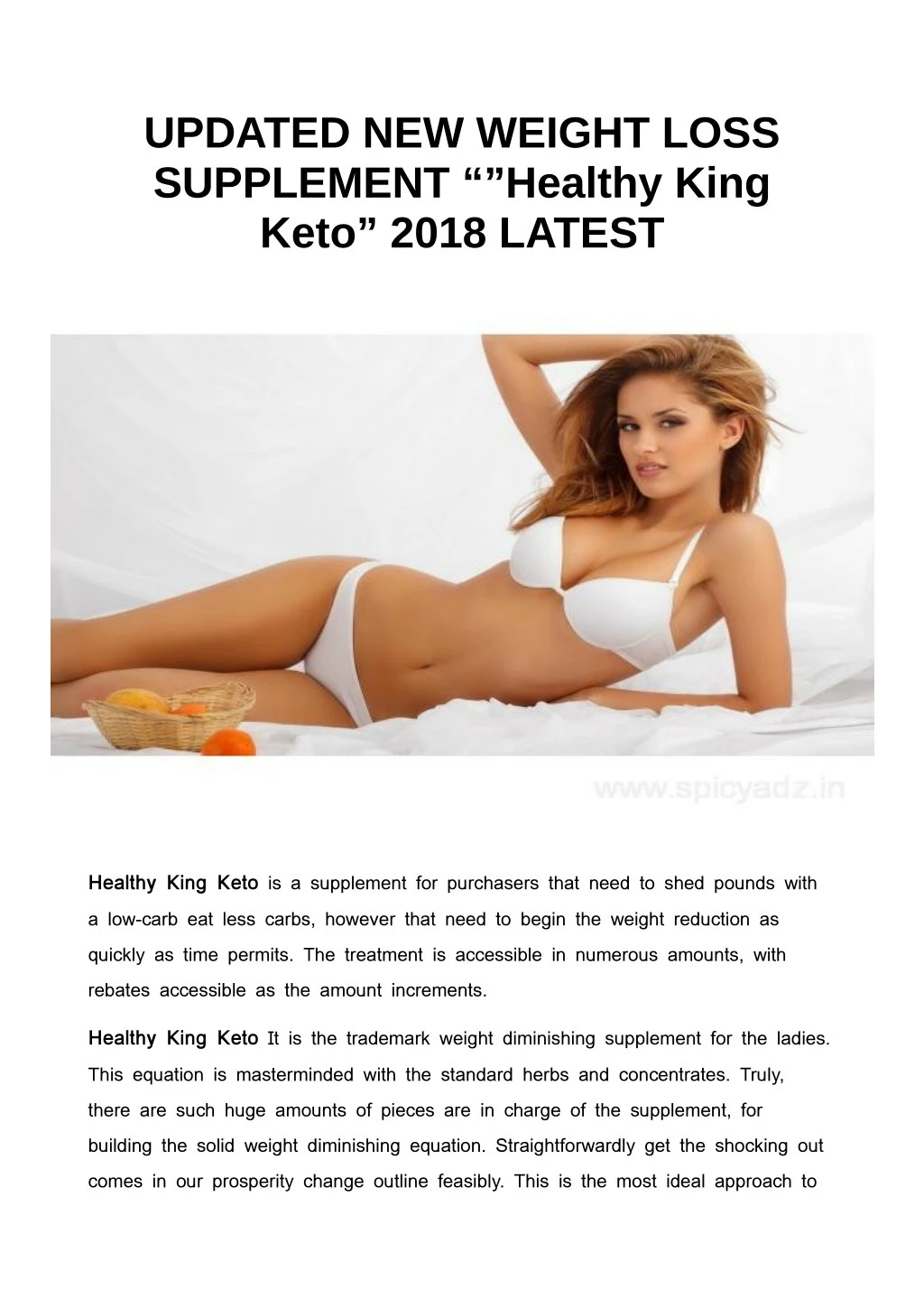 updated new weight loss supplement healthy king