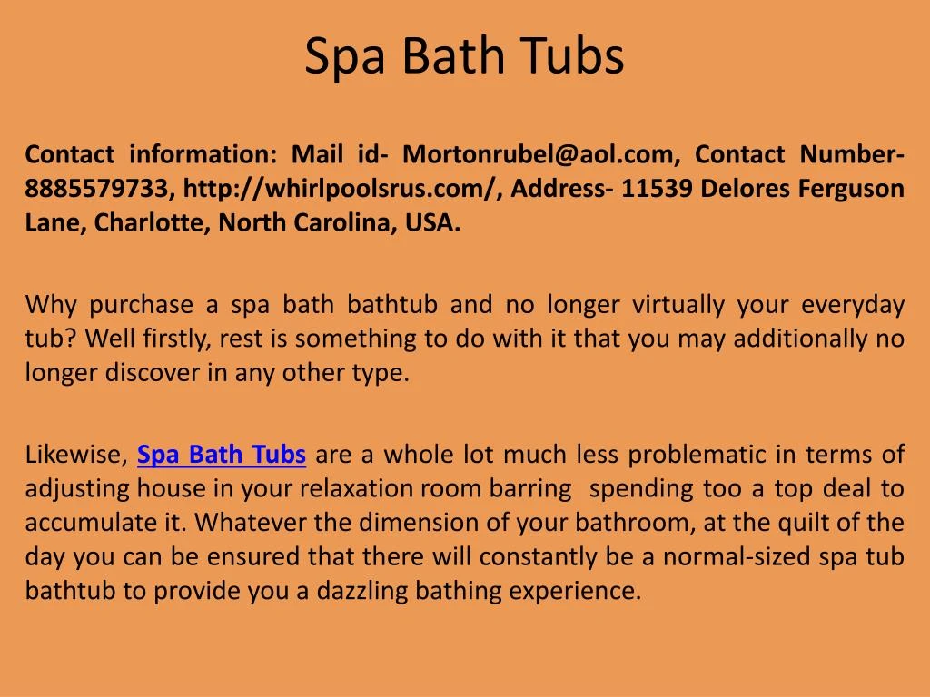 spa bath tubs