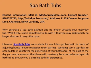 Spa Bath Tubs - slide 1