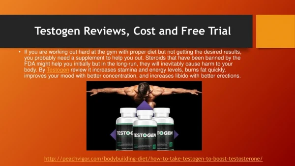 Testogen Reviews, Cost and Free Trial